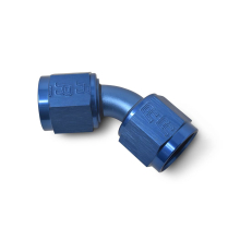 -8 AN Female to FM 45 Degree Swivel Coupler Fitting - Blue