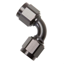 -10 AN Female to FM 90 Deg Swivel Coupler Fitting - Black