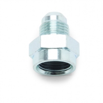 -6 AN Male to 5/8"-18 FM Inverted Flare Fitting - Clear Zinc
