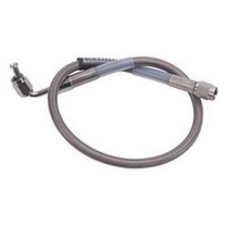 -3 AN 90 Degree to 3 AN Straight SS Brake Hose - 9" Long