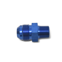 -4 AN Male x 3/8" NPT Male Straight Adapter Fitting - Blue