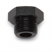 -6 AN Hex Head Port Plug with O-Ring Seal - Black