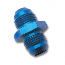 -6 AN Male to -6 AN Male Adapter Union Fitting - Blue