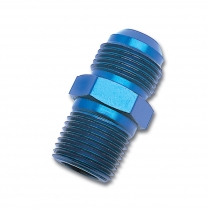 -4 AN Male to 1/8" NPT Male Straight Adapter Fitting - Blue