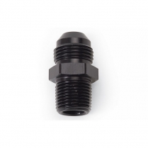 -6 AN Male to 3/8" NPT Male Straight Adapter Fitting - Black
