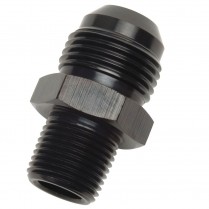 -10 AN Male to 1/2" NPT Male Straight Adapter Fitting- Black