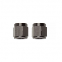 -6 AN Tube Nut for 3/8" Fuel Line - Black (Pack of 2)