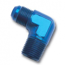 -4 AN Male x 1/8" NPT 90-Degree Adapter Fitting - Blue