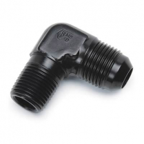 -6 AN Male to 1/4" NPT 90 Degree Adapter Fitting - Black