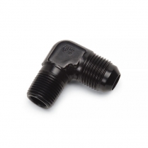 -6 AN Male to 1/8" NPT 90 Degree Adapter Fitting - Black