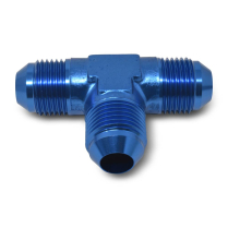 -4 AN Male 3 Way Tee Adapter Fitting - Blue