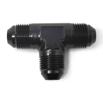 -4 AN Male 3 Way Tee Adapter Fitting - Black