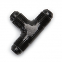 -6 AN Male 3 Way Tee Adapter Fitting - Black
