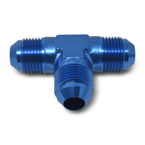 -8 AN Male 3 Way Tee Adapter Fitting - Blue