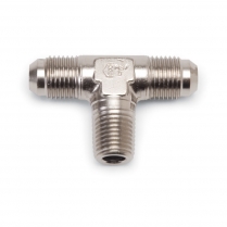 -3 AN Male 2 Way x 1/8" NPT Tee Adapter Fitting - Endura