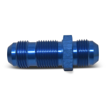-6 AN Male Bulkhead Union Adapter Fitting - Blue