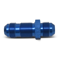 -8 AN Male Bulkhead Union Adapter Fitting - Blue