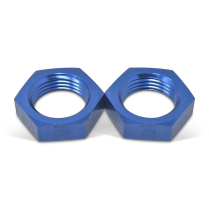 -10 AN Aluminum Bulkhead Fitting Nut - Blue