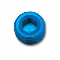 1/4" NPT Allen Head Pipe Plug - Blue