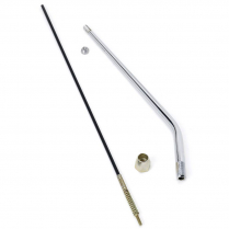 Lokar Thread On Single Bend Shifter Stick - 12" Chrome