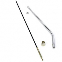 Lokar Thread On Single Bend Shifter Stick - 23" Chrome