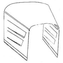 1930-31 Ford 3-Peice Hood - Plain Top & 2 Scoop Sides