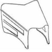 1933 Ford 3-Peice Hood- Plain Top & 2 Scoop Sides w/o Cutout