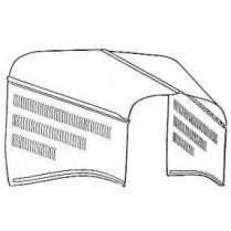 1934-35 Chevy Stand 4-Peice Hood - Plain Tops & 3 Row Sides