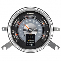 1949-50 Chevy Passenger Car RTX Gauge Kit - Black