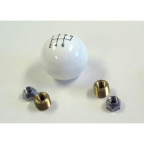 Lokar Shifter Knob 6 Speed Manual Transmission - White