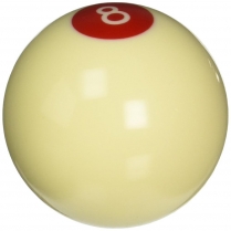 Lokar 2-1/4" 8 Ball Shifter Knob w/o S/Pattern - Ivory & Red