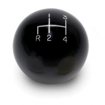 Lokar Shifter Knob 4-Speed - Black- Reverse Down Left