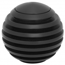 Lokar Venetian 2" Shifter Knob with Plain Button - Black