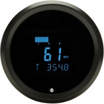 Solarix 3-3/8" Speedometer - Black/Blue