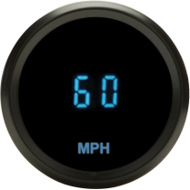 Solarix 2-1/16" Mini MPH Speedometer - Black/Blue