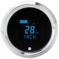 Solarix 3-3/8" Tachometer - Black/Chrome