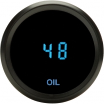 Solarix 2-1/16" Oil Pressure Gauge - Black/Blue