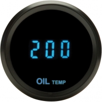 Solarix 2-1/16" Oil Temp, 0-400F & 0-200C - Black/Blue