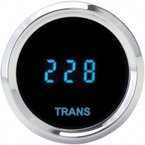 Solarix 2-1/16" Trans Temp, 0-400F & 0-200C - Chrome/Blue