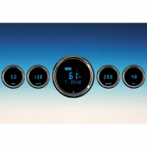 Solarix SLX 5 Gauge Kit - Chrome/Blue