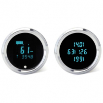 Solarix SLX 2 Gauge Speed/Tach & Quad Kit - Black/Blue