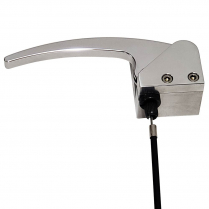 Hood Pull Handle & 9' Cable - Polished Finish