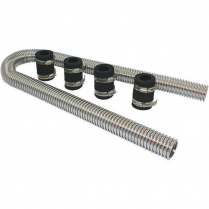 48" Radiator Hose Kit with Rubber Ends & Stainless Hose