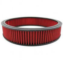 Round 14" x 3" Washable Air Cleaner Filter - Red