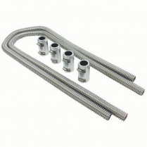 44" Heater Hose Kit with Polished Ends & Stainless Hose