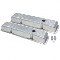 Chevy SB 1958-86 Ball Milled Short Valve Covers - Polished