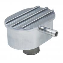 Oval Finned Push-In Style with Tube Breather Cap - Polished