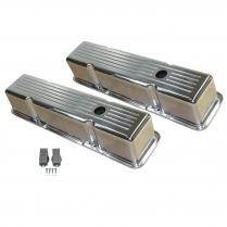 Chevy SB 283-400 1958-86 Ball Milled Valve Covers - Polished