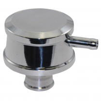 Push-In Style Breather Cap with Tube - Polished Aluminum