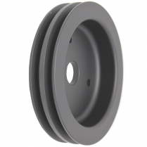 Chevy BB SWP 2 Groove Crank Shaft Pulley - Black Aluminum